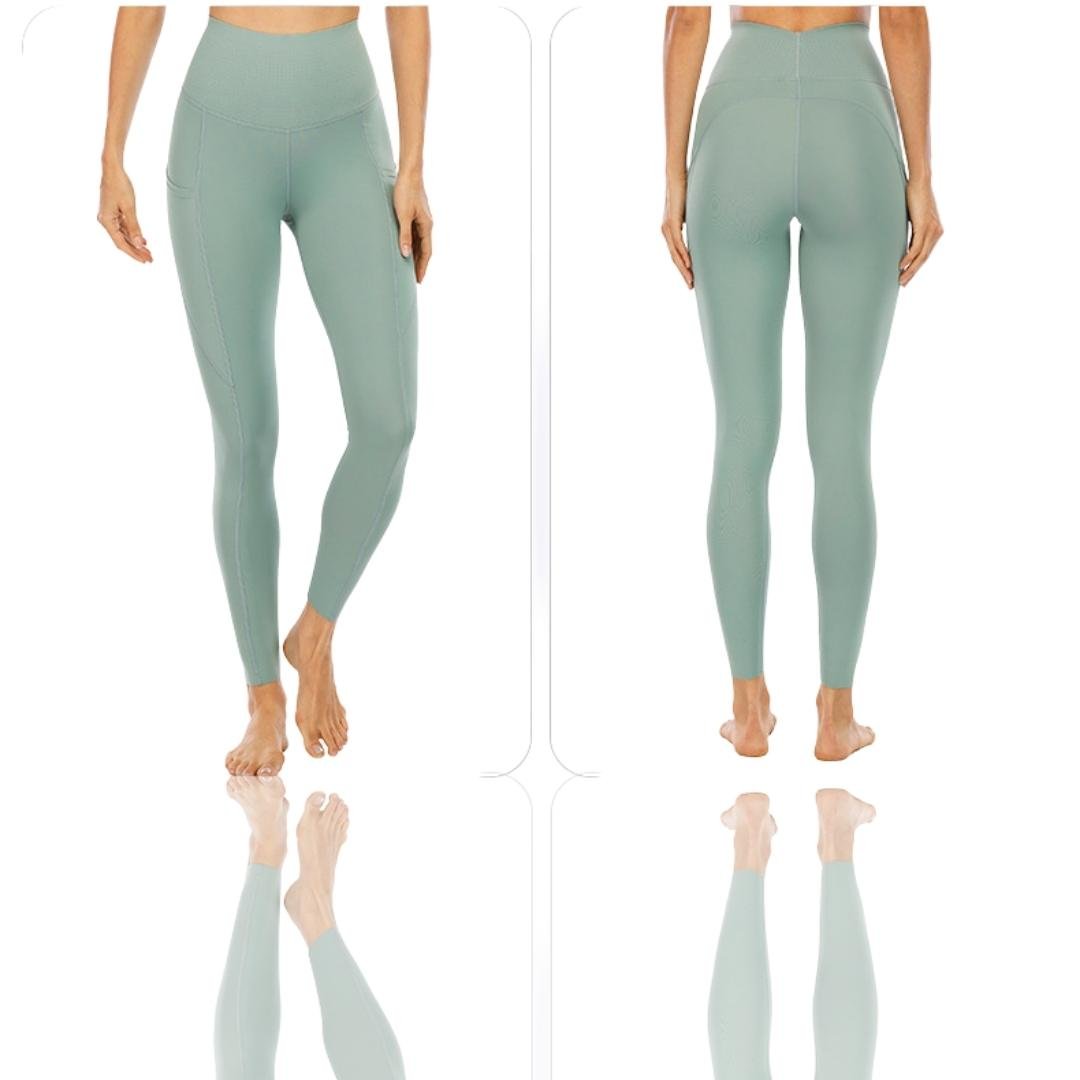 Bunny Soft Breathable Leggings with PocketsXY-S5-Black-SOmega Walk