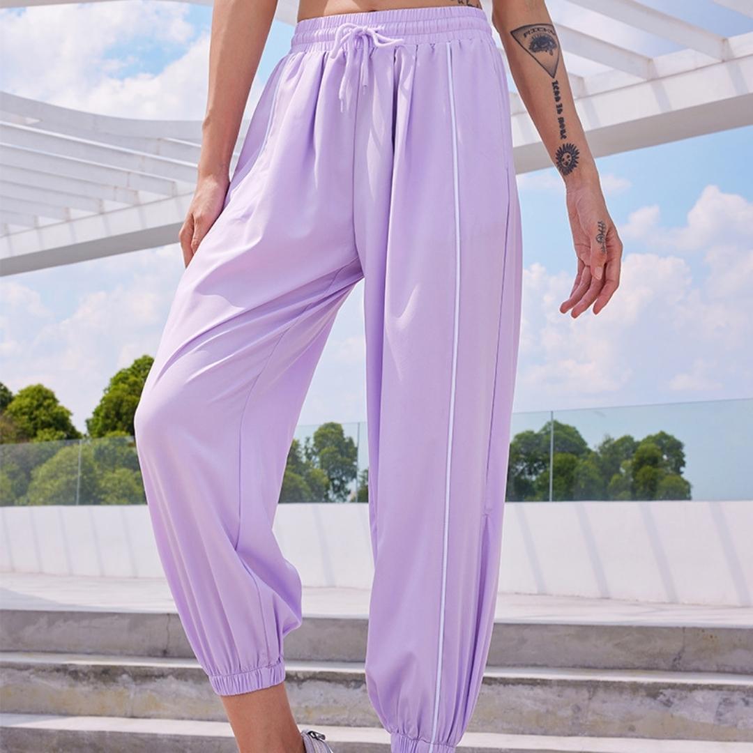 Casual Loose Fitting Yoga PantsYG-LSM007-Purple-SOmega Walk