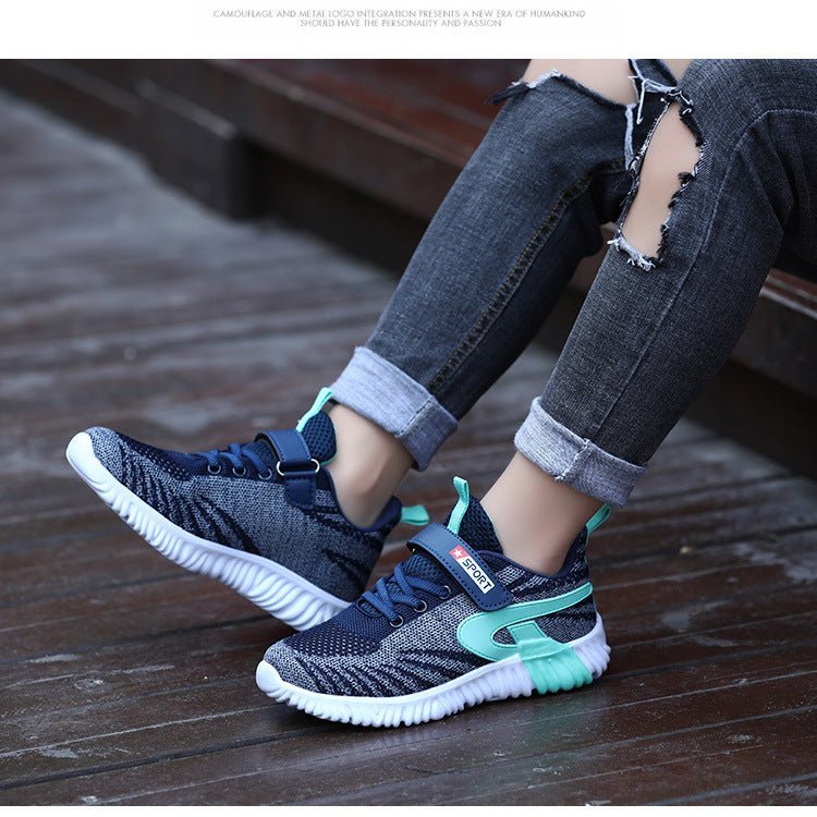 Dynamo - Fly Knit Kids' SneakersKid Shoes 28 Green29Omega Walk