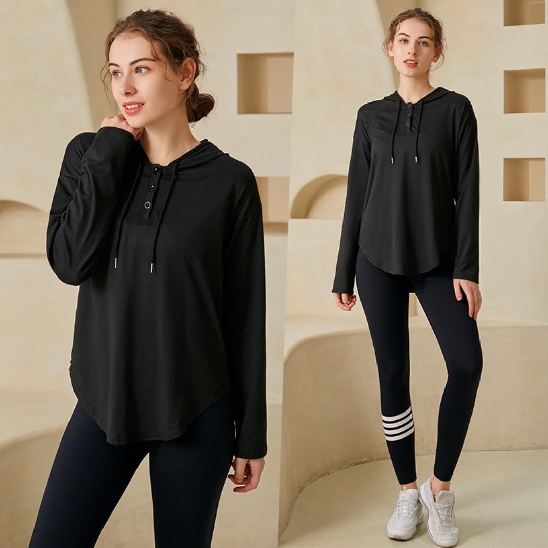 Fit Bliss Activewear Set for WomenYG-LSM012-Black-SOmega Walk