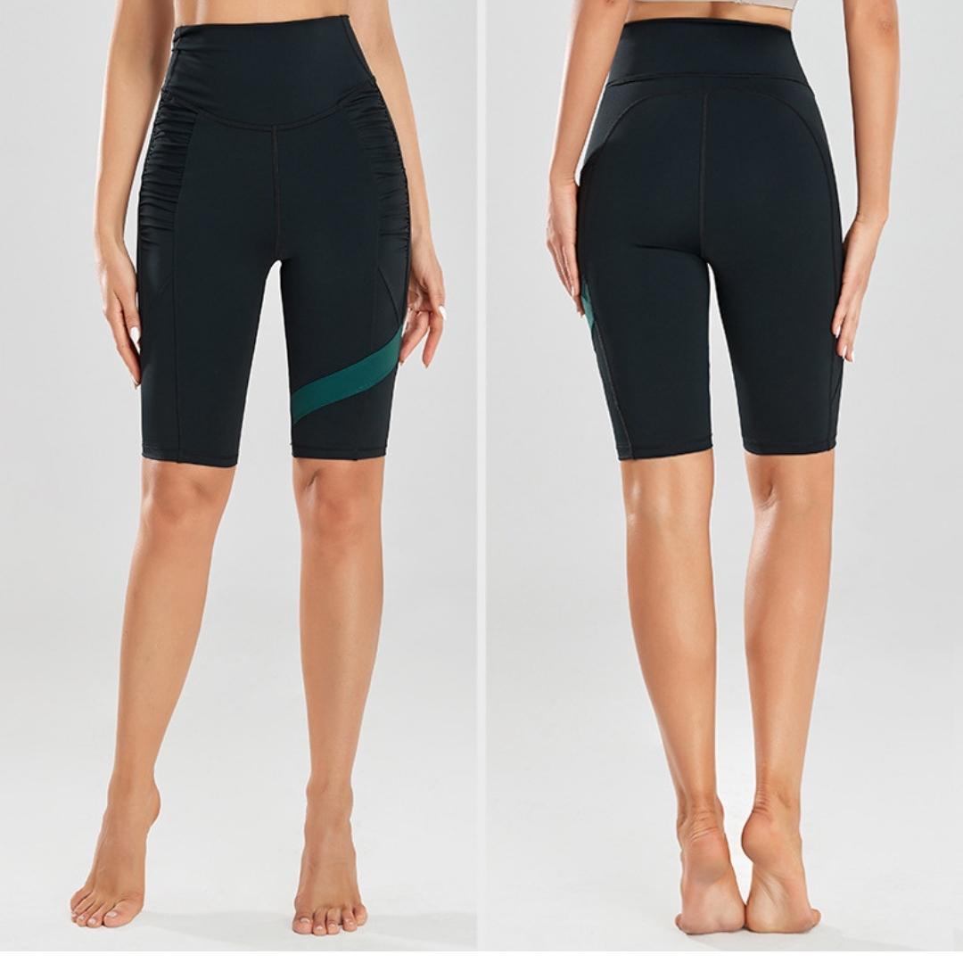 Max Comfort Capri Leggings with PocketsXY-A5-Black-SOmega Walk