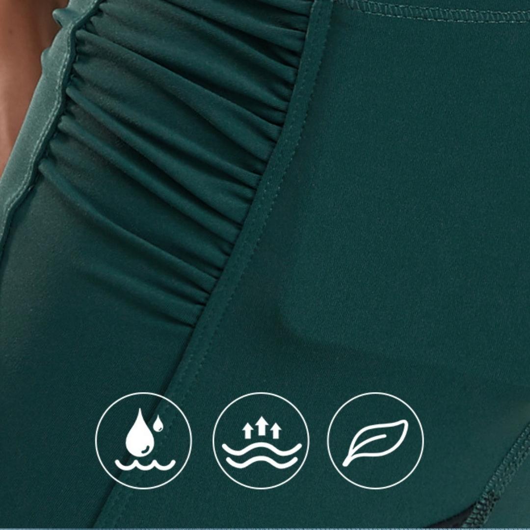 Max Comfort Capri Leggings with PocketsXY-A5-Black-SOmega Walk