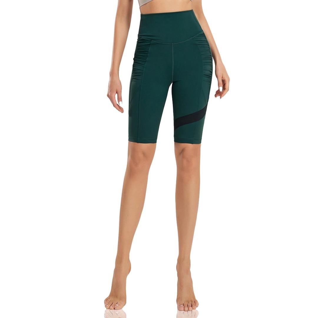 Max Comfort Capri Leggings with PocketsXY-A5-Dark Green-SOmega Walk