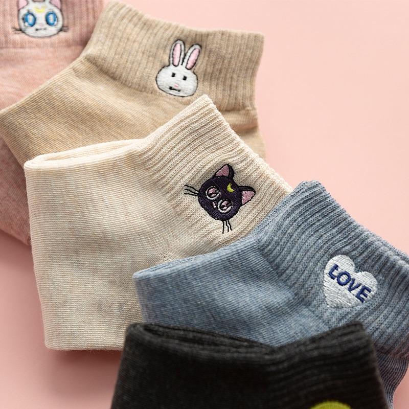 Quirky Cotton Ankle Socks - Pair of 5socks-2Omega Walk
