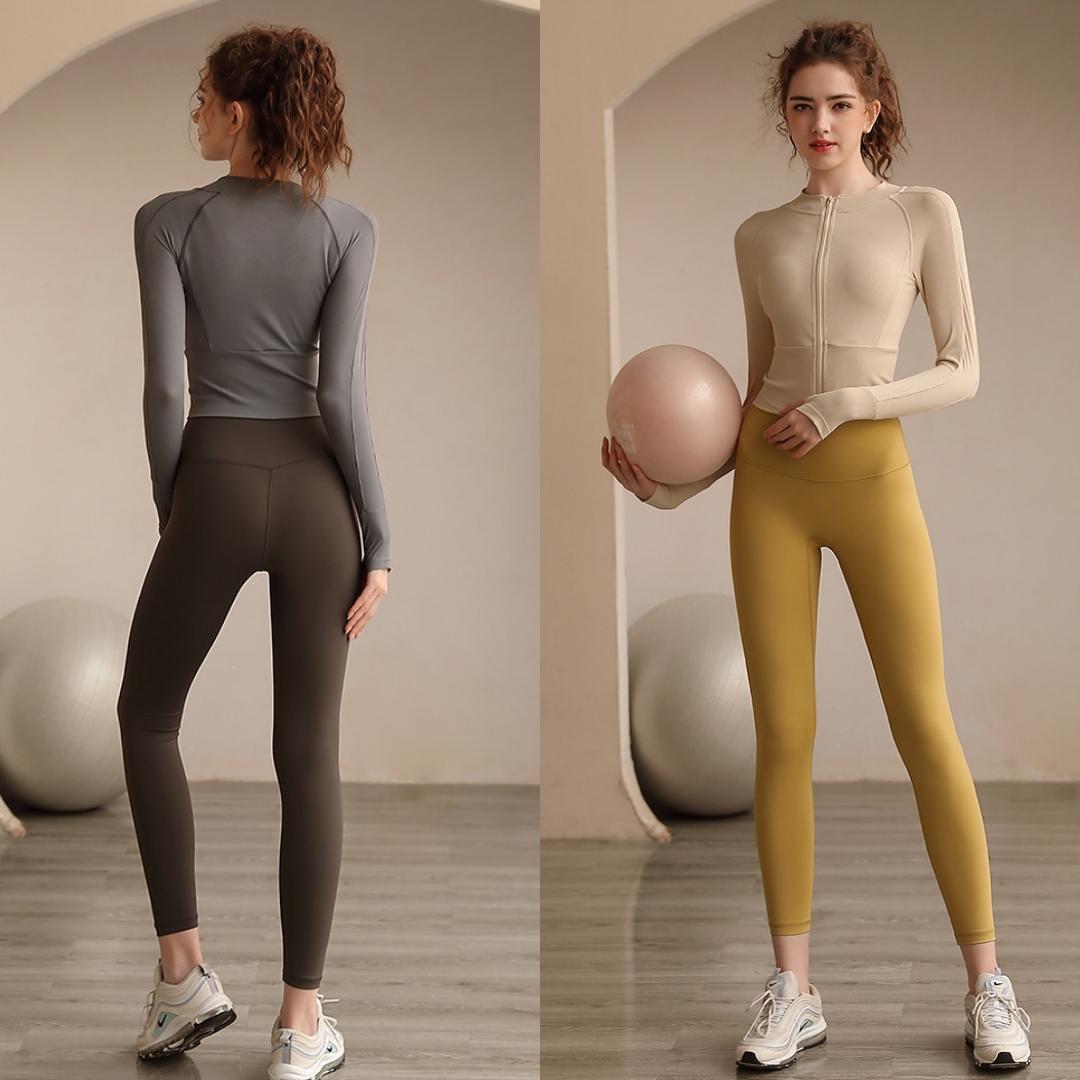 Soul Fit Workout Pants with JacketYG-LSM003-Pastel-Pink-Silver-Pink-Leggings-SOmega Walk