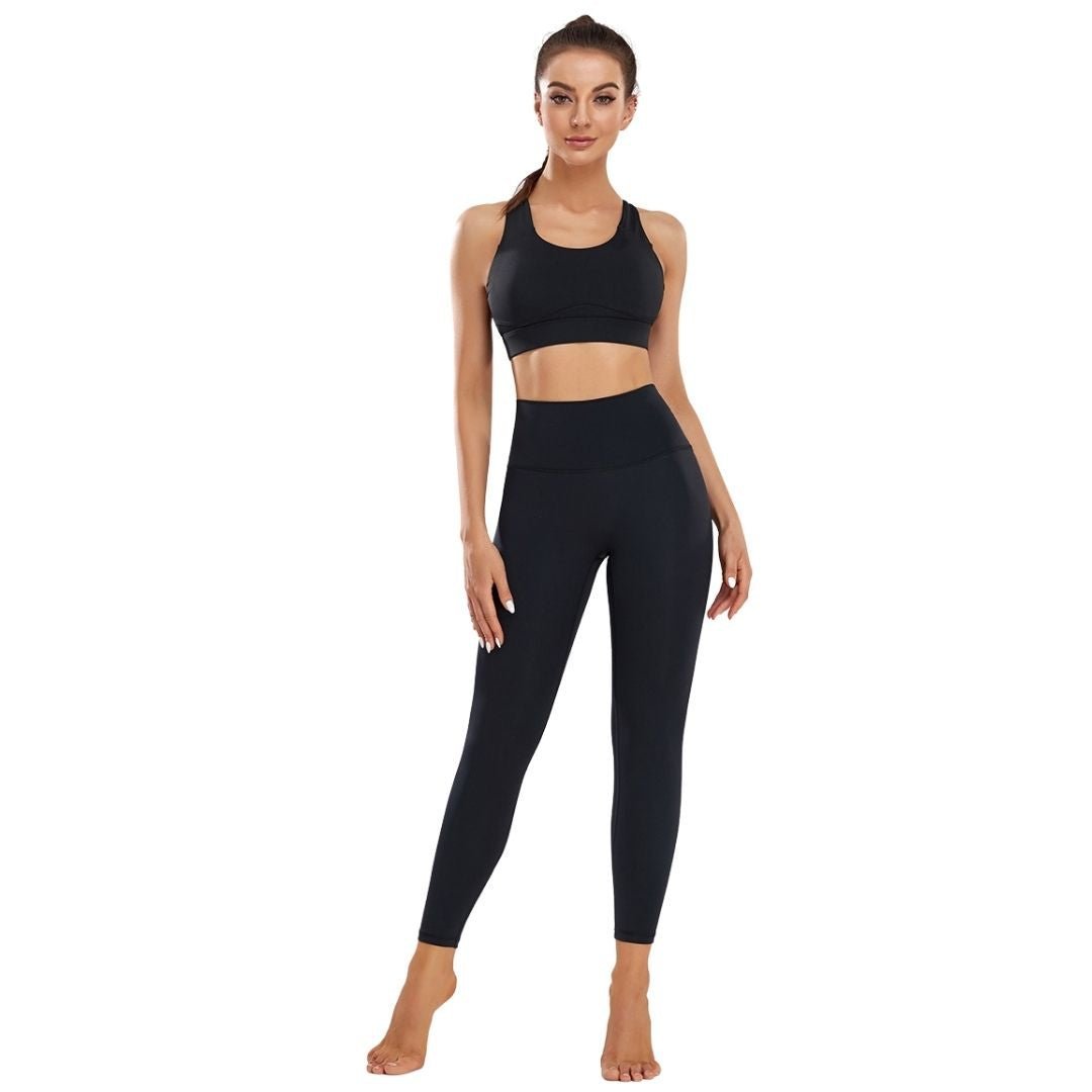 THRIVE- Women's Activewear 2 Piece SetXY-Z2TZ-Charcoal Blue-SOmega Walk