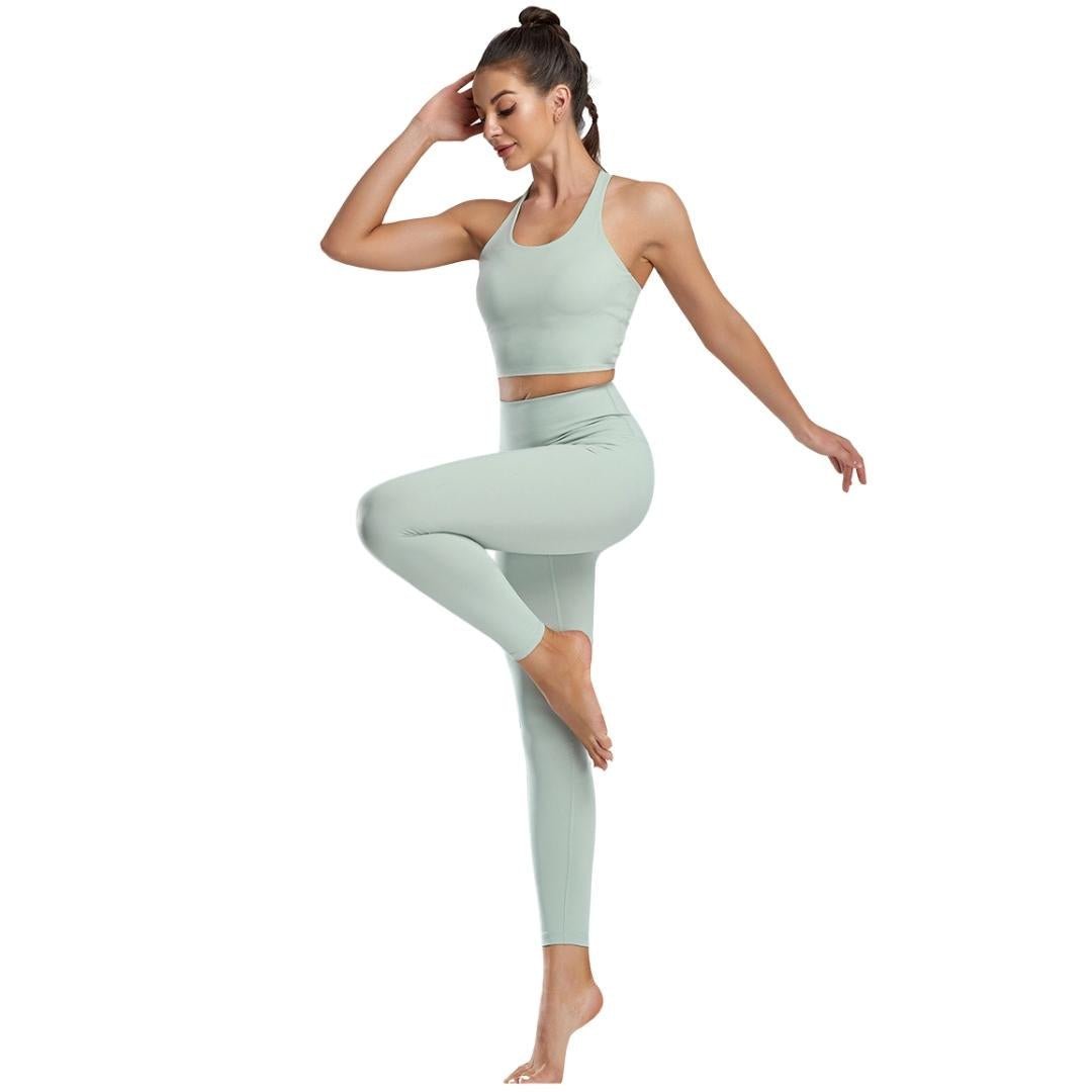 Trendy Women's Workout Clothing SetXY-Z1TZ-Glacier Blue-SOmega Walk