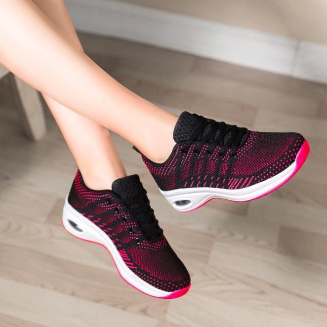 Women's Comfortable Platform Walking Sneakers - Omega Walk - M135-ROSE BLANK-35