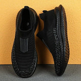 Breathable Slip-on Sneakers for MenMEN SHOES-40-Black-38Omega Walk