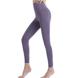 Bunny Soft Breathable Leggings with PocketsXY-S5-Purple-SOmega Walk