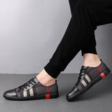Low top leather sneakers for menMEN SHOES-18-Black-37Omega Walk